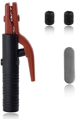 GOLD DEER Soporte para electrodos de soldadura de 500 amperios, pinza de sujeción de mandíbula resistente, abrazadera de electrodo de máquina de soldar, soldador de arco de diseño americano,