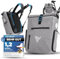 MIVELO 3in1 Fahrradtasche für Gepäckträger I Rucksack & Gepäckträgertasche hinten - in 15 Sekunden umgebaut I Fahrradrucksack 100% wasserdicht I Tasche Fahrrad Inkl. Laptopfach + Schultergurt (Grau)