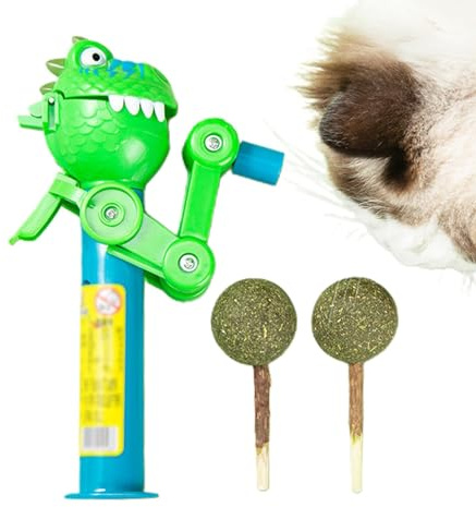 Robot Lollipop Katzenspielzeug - Katze Haustier Roboter Katzenminze Spielzeug - Sicheres und harmloses Haustier Fütterung Interaktives Spielzeug für Katzen, Hunde und andere Kleintiere