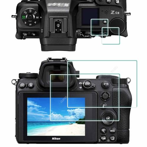 ULBTER Displayschutz schutzfolie für Nikon Z6 III Z 6III Z6III Z6 III + OBEN [2+2 Stück], Displayschutzfolie LCD gehärtetes Glas 0,3 mm Härtegrad 9H kratzfest zubehör | Z 6 III Schutzhülle aus gehärtetem Glas, 0,3 mm, Härtegrad 9H, kratzfest, Anti-Fingerabdruck, blasenfrei