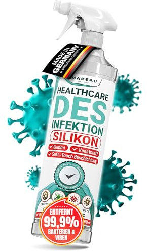 Mapeau CPAP Desinfektion Spray, 500ml Geruchlos Silikon Desinfektionsmittel für CPAP Reiniger und Sauerstoffzubehör aus Silikon, Gummi, Kunststoff