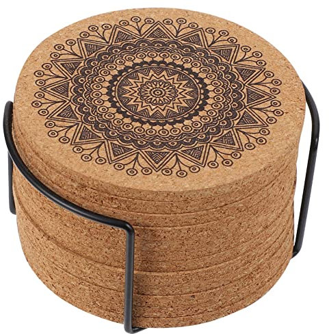 IMIKEYA 2 Juegos De Posavasos Juego De Portavasos Portavasos Dispensador De Fórmula Posavasos De Corcho De Té De Corcho Absorbentes para Bebidas De