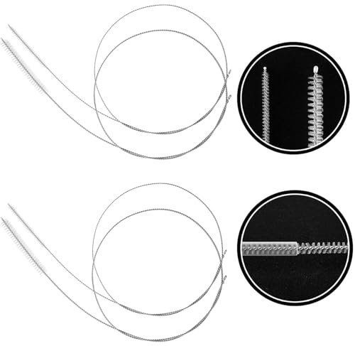 Catelves Schlauchbürste 100cm, 4 Stück Flexible Reinigungsbürste, Pfeifenreiniger Lang, Abflussbürste, Rohrbürste, Rohrreinigungsbürste, Multifunktionale Reinigungsbürste, für mit Trinkschlauch(Weiß)
