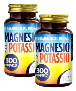 Magnesio e Potassio 600 Compresse - Integratore per Combattere Stanchezza, Affaticamento e Adattarsi al Caldo | Magnesio Citrato e Potassio Citrato Alta Assimilabilità e Lunga Durata
