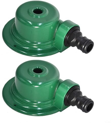 CashMuch Lot de 2 arroseurs de jardin en métal rotatifs à 360 degrés pour système d'irrigation de pelouse