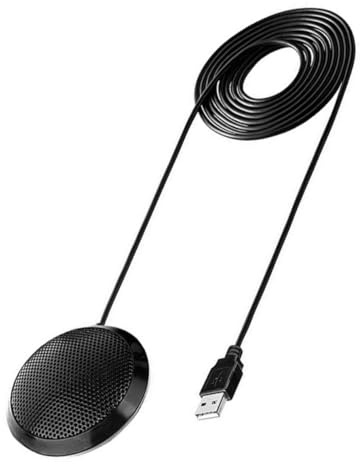 Milisten Schwarz USB Kondensatormikrofon, für Computer und Notebook | Rundes Metallgehäuse, 48 Khz/16 Bit, Frequenzgang 20 Hz bis 20 Khz, Sensibilität 34 Db
