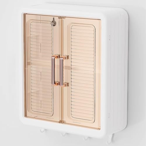 Oberschrank Küche Weiß Hochglanz Ablagefläche Oben Schmaler Wandschrank Küche Lochfreie Montage Geeignet für Büro, Badezimmer(C)
