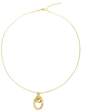 Mikovivi Collana Ciondolo a Nodo Dorato Donna, Collana Girocollo Nodo Dorato Regolabile con Chiusura Sicurezza Ideale Come Decorazione e Regalo Alla Moda per Compleanno Anniversario per Donna