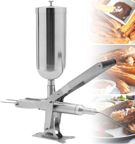 KJZQXYX 5L Manual Churro Maker Machine,Cream Jam Donut Filler Machine, Latin Fruit Donut Filling Machine, for Bakeries