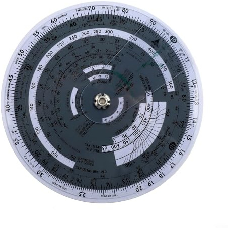 GLFLOW E6B-R calcolatrice di plastica impermeabile di navigazione di aviazione del calcolatore del vento del plotter regola della diapositiva per la pianificazione dell'addestramento dei piloti (E6B-R