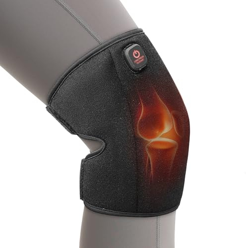AROMA SEASON Beheizte Kniebandage für Arthritis Arthrose Gelenkschmerzen mit Akku to Go