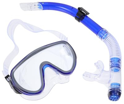 Gogogmee Professionelles Schnorchelset für Erwachsene mit Trockenschnorchel Anti Fog Taucherbrille aus Gehärtetem Glas Ergonomisch für Komfort Weites Sichtfeld Kratzfest und Stoßfest