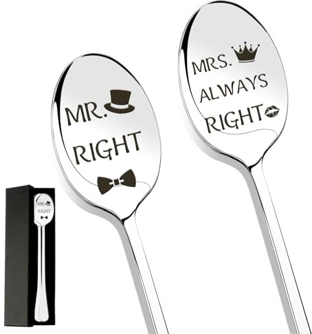 Yritioa Mr and Mrs Gifts,Couple Gifts,Wedding Gifts,Valentines Day Gifts,Engagement Gifts,Wedding Gifts Spoon,Couples Gifts for Him and Her,Gifts for Couples Who Have Everything