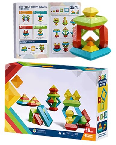 Generico Da Impilare,Gioco Interattivo Di Assemblaggio | Set di 15 - Per Bambini Di 3 Anni In Su Gioco Educativo Per Motricità Fine A Casa E Asilo
