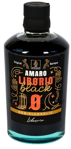 Amaro Liborio Black Analcolico 50cl – Amaro Siciliano Senza Alcol con Note di Cacao e Spezie – Gluten Free, Vegano