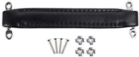 COHEALI Maniglia Struttura in Lega Resistente e Leggera Stile Vintage in Pelle Artificiale Nera per Amplificatore Audio Amp per Cabinet Altoparlante Musicale