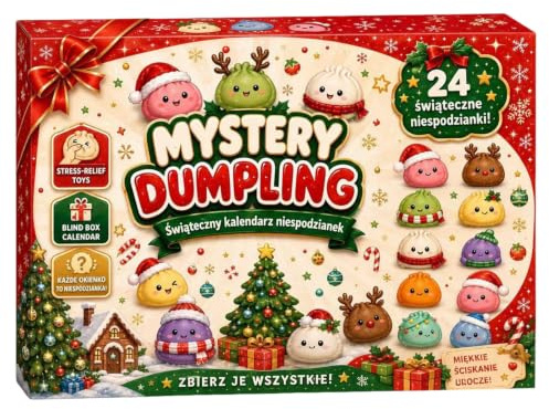 Calendrier de l'Avent Squishy de Noël 2026, Calendrier decompte à rebours de Noël Fidget, Jouets Sensoriels Surprises de 24 Jours Coffret Cadeau pour les Fêtes