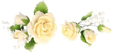 Cake Company Rosen Tortenaufsatz 2 verschiedene Stück 1er Pack (1 x 96 g) | Tortendekoration zur Hochzeit und Geburtstagen | 1er Pack