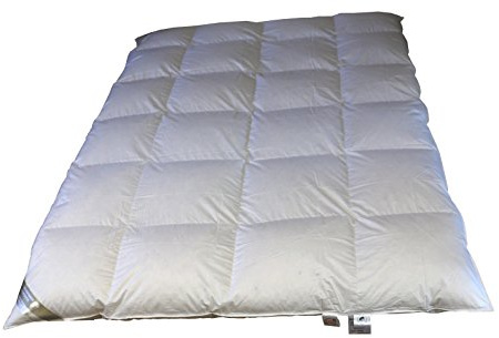 Betten Hofmann Eiszeit 10cm Hochsteg Winterdaunenbett 135x200 cm 4x6 Daunenbett super warm, Winterdecke, Naturprodukt,