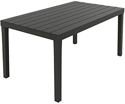 Saturnia Sumatra Tavolino in resina, 138 x 80 cm, colore antracite