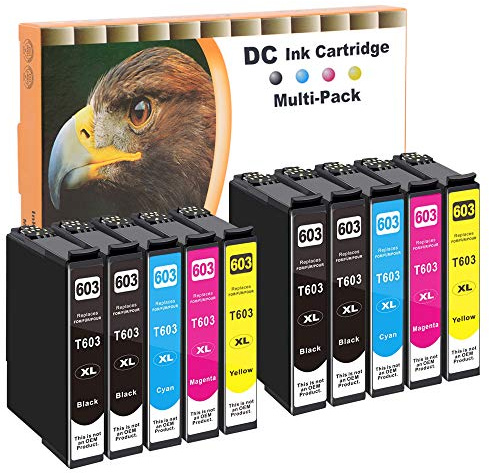 D&C 10x Druckerpatronen Kompatibel für Epson 603 XL für Expression Home XP-2100 XP-2105 XP-2150 XP-3100 XP-3105 XP-3150 XP-4100 XP-4105 XP-4155, Workforce WF-2810 WF-2830 WF-2835 WF-2840 WF-2850 DWF