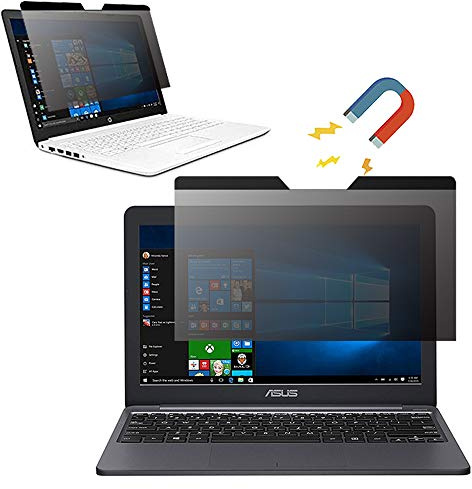 FiiMoo Magnétique Filtre de Confidentialité Premium pour 14 Pouces, Laptop Privacy Filter, Anti-éblouissement on/Off Facile Protecteur d'écran de confidentialité pour Moniteur (14 16:9)
