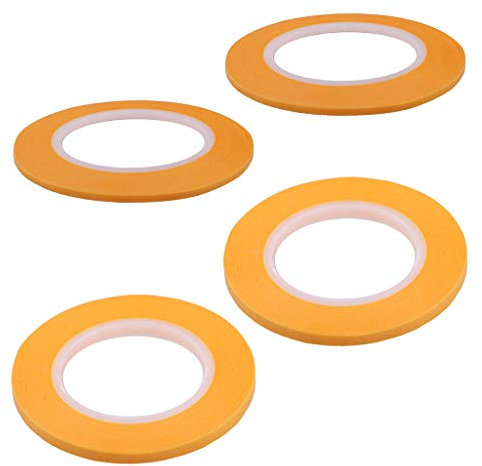 Milageto 4 Pièces 2/3/4 / 6mm Ruban de Masquage Pulvérisation Peinture Rouleaux Bandes Artisanat