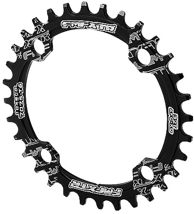 X AUTOHAUX 32 Zähne 104 mm 4 Löcher Aluminiumlegierung Fahrrad Kettenradgarnitur Kettenblatt Kurbelgarnitur Zahnplatte schwarz