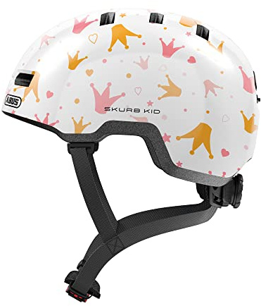 ABUS Skurb Kid children's helmet - robust bike helmet in skater look with space for a pigtail and a variety of designs - for girls and boys