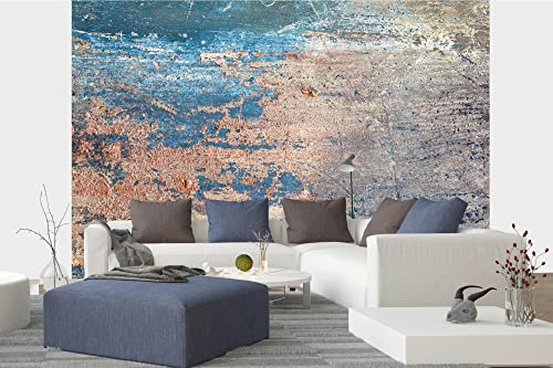 Vlies Fototapete ALTE FARBE AUF DEM EISEN 375 x 250 cm (inkl. Kleister) - Vlies Tapete, Wandtapete, Wandbilder - Tapete für Wohnzimmer Schlafzimmer, Büro, Küche - Montagefertig