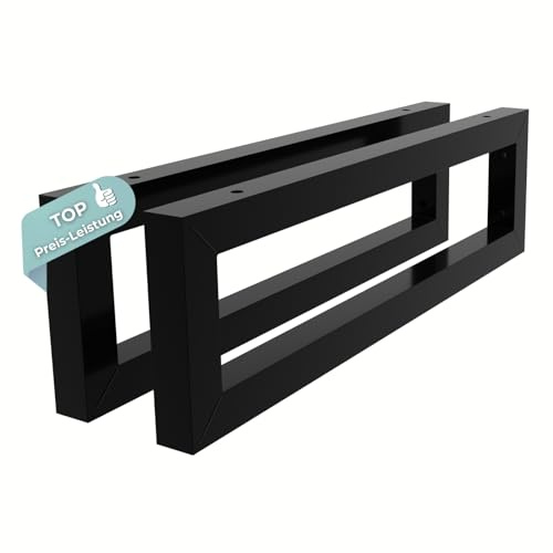 HAGO24 Wandhalterung Regal 2er Set in schwarz I 500x150mm I hochwertige DIY Regalhalterung I Waschtisch Halterung aus Stahl I Wandregal Halterung zur individuellen Gestaltung I robuste Regalträger