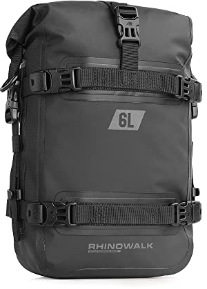 ERYUE Sac de Pare-Chocs Moto Étanche 6L - Cadre Latéral, Barre de Crash Universel, Rangement d'Outils d'Équitation, Accessoire