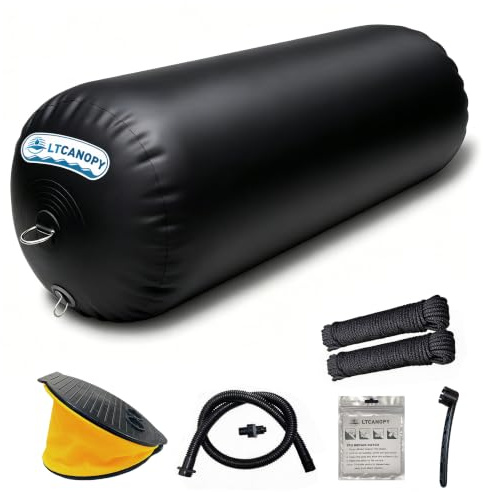 LTCANOPY Fender Boot Bootsstoßstange zum Andocken, Yacht, Segelbootsteg, Bootsfender Ausgestattet mit 10 m Doppelt Geflochtenem Nylonseil, Fußpumpe