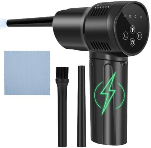 Saiyana Powerful Air Duster For Deep Cleaning CompressedAir Blower For Computer Laptop Camera USB Rechargeable Portable Usb Compressed Air Blower More Improvement Fewer Screw Holes Dust Blowing Guns