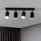 Bojim LED Deckenstrahler 4 Flammig, GU10 Strahler Deckenlampe Schwarz, 350°Schwenkbar Deckenspots Innen, Modern Deckenleuchte Metall für Flur, Küche, Schlafzimmer, Wohnzimmer Ohne Leuchtmittel