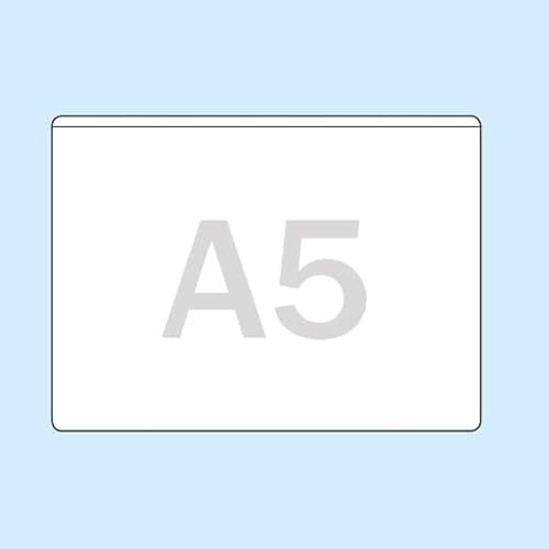 SPRINTIS selbstklebende Rechtecktaschen DIN A5, 100 Stück,transparente Dokumententaschen, Einsteckhüllen für Ordner,Präsentationen und Archivierung