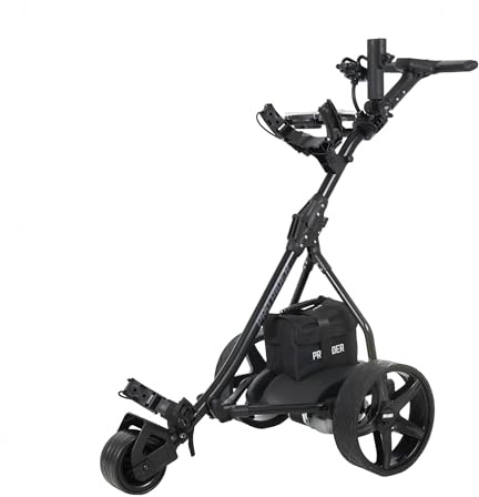 Pro Rider Electric Golf Trolley With 9 Speed Settings, Auto Distance Function, Powerful 200W Motor, Extra Grip Wheels, Easy To Assemble Complete with £130 Worth Of Accessories 18 AND 36 Hole Models