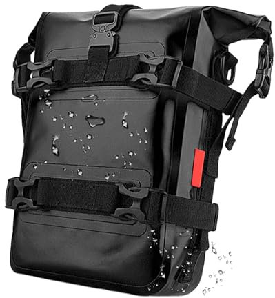 Motorrad-Stoßstangentasche, Werkzeugtasche, Bar-Tasche, Motorrad - Sturzbügeltasche Rahmentasche Gepäckpaket,Wasserdichte Reisetaschen, Motorseitentaschen mit großem Fassungsvermögen für Decken, Flasc
