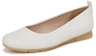 Dr. Scholl's Shoes Womens Timeless Ballet Flat Off White 9 M