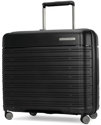 Samsonite Erweiterbares Gepäckstück mit drehbaren Rädern, 3 x Schwarz, Medium, Erweiterbares Gepäckstück mit drehbaren Rädern
