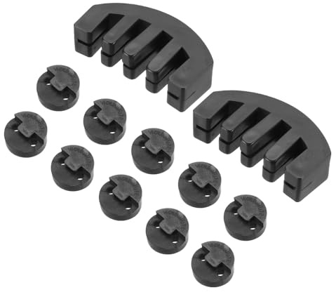 QUARKZMAN 12er Pack Gummi Schalldämpfer Geigen Übungs Schalldämpfer | Für 3/4 4/4 Violine Universal Geige Schalldämpfer, Claw und Round Tourte-Style, Für Musikinstrumente