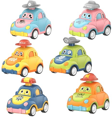 ZORVEXLYNX Pull Back Cars, Toy Cars for 3 Year Olds, 1-3 One Year Old Boy Birthday Gift for Boys Girls, Toddler Car Car Toys for Toddlers, 1-3 Pull Back City Vehicle Toys Party for Kids