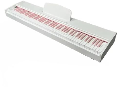 Professionellt Elektroniskt Piano 88 Tangenters Digitalpiano Elektroniskt Orgel Professionellt Starkt Keyboard Musikinstrument Hållbart(Pink Key)
