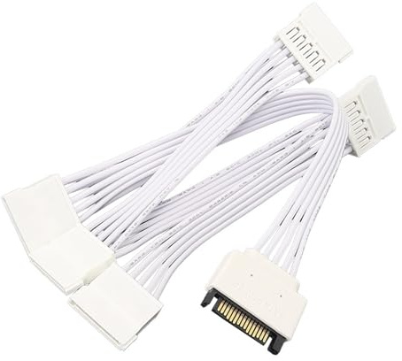 Cable de extensión divisor de alimentación SATA macho a 5 hembra de 15 pines para disco duro y dispositivo óptico, conexión SSD