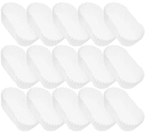 PAMINGONO Pirottini di Carta Ovali 1000 Pezzi, per Muffin | Pirottini Carta Piccoli, Forma Barca, Resistenti al Grasso E'olio, per Matrimoni e Ristoranti