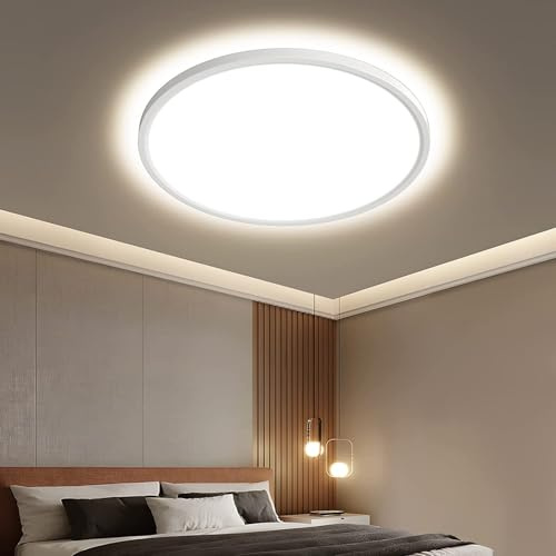 OTREN Deckenlampe LED Deckenleuchte Ø30cm 24W, 4000K Neutralweiß | IP44 Wasserfest Runde Deckenlampe für Schlafzimmer,Küche, Badezimmer, Wohnzimmer und Flur
