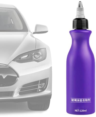 Eliminador de Película de para Vidrios Auto 120ml Solución ventanillas auto | Removedor Película Vidrio Auto Para Camiones, Motos, Excrementos de Aves, Polvo, Recupera