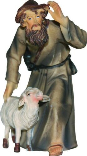 Schäfer mit Schaf, geeignet für 15cm Figuren