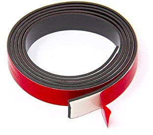 FIRST4MAGNETS MagFlex® 12.7mm Wide Flexible Magnetic Tape - Foam Self Adhesive - Polarity A (1 Metre Length)