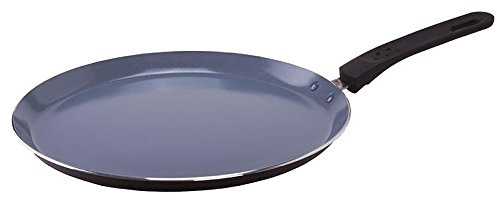 MSV Pfannkuchenpfanne Crepepfanne 28cm mit Keramik Beschichtung - Induktion geeignet mit Soft Touch Griff